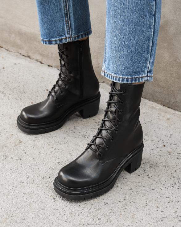Bakura halfhoge enkellaarzen 46LN364 zwart leer Jo Mercer schoenen