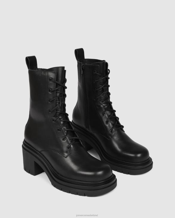 Bakura halfhoge enkellaarzen 46LN364 zwart leer Jo Mercer schoenen