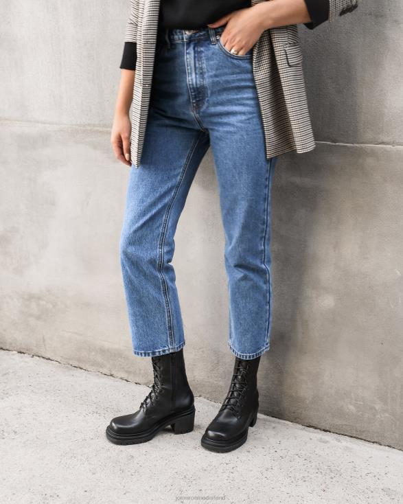 Bakura halfhoge enkellaarzen 46LN364 zwart leer Jo Mercer schoenen