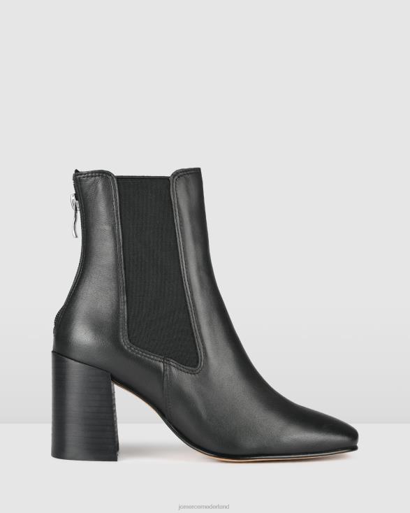 Halfhoge enkellaarzen met diamant 46LN318 zwart leer Jo Mercer schoenen
