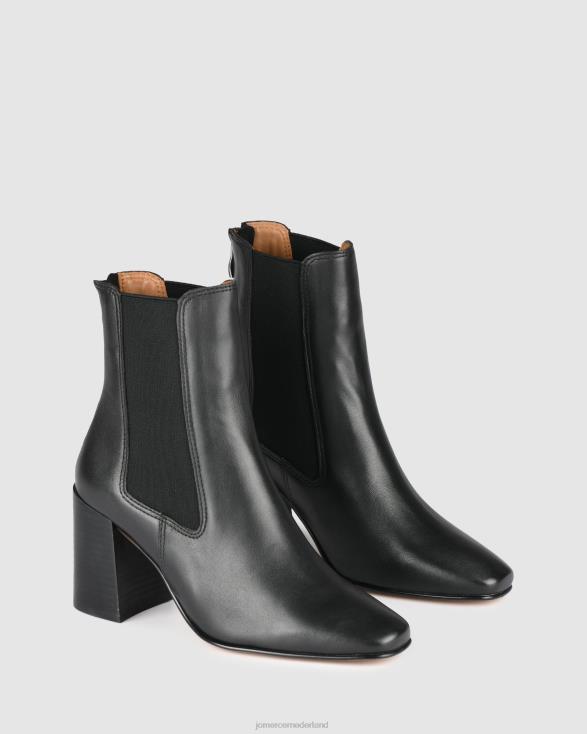 Halfhoge enkellaarzen met diamant 46LN318 zwart leer Jo Mercer schoenen