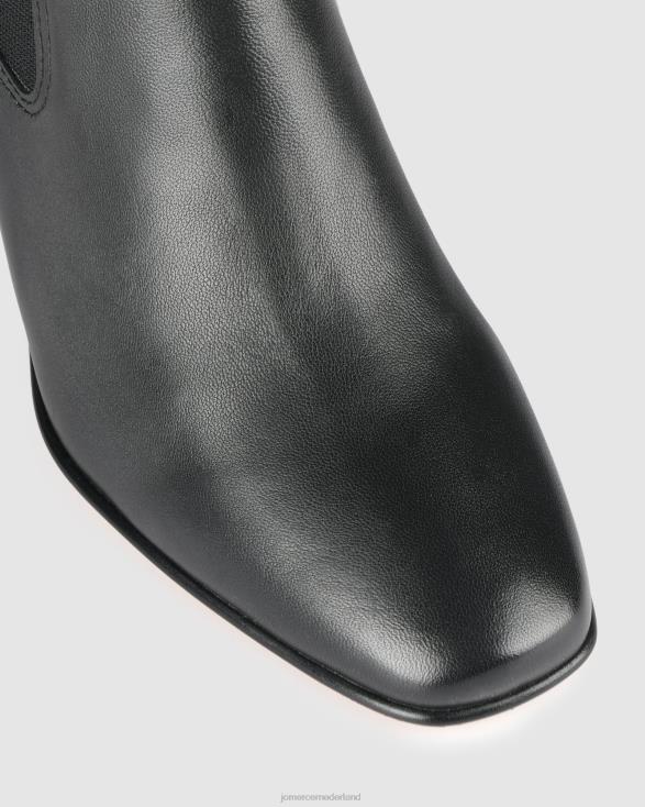 Halfhoge enkellaarzen met diamant 46LN318 zwart leer Jo Mercer schoenen