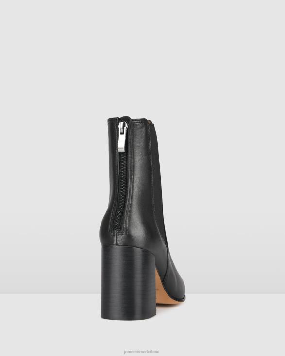 Halfhoge enkellaarzen met diamant 46LN318 zwart leer Jo Mercer schoenen