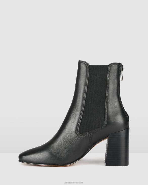 Halfhoge enkellaarzen met diamant 46LN318 zwart leer Jo Mercer schoenen