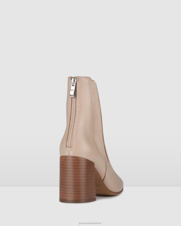 Halfhoge enkellaarzen met diamant 46LN319 beige leer Jo Mercer schoenen