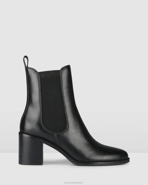 Marlowe halfhoge enkellaarsjes 46LN307 zwart leer Jo Mercer schoenen