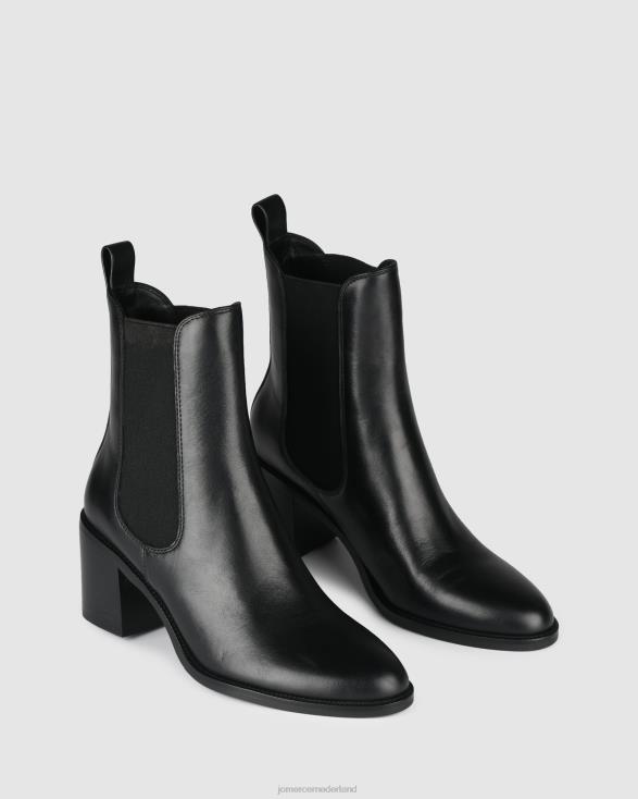 Marlowe halfhoge enkellaarsjes 46LN307 zwart leer Jo Mercer schoenen