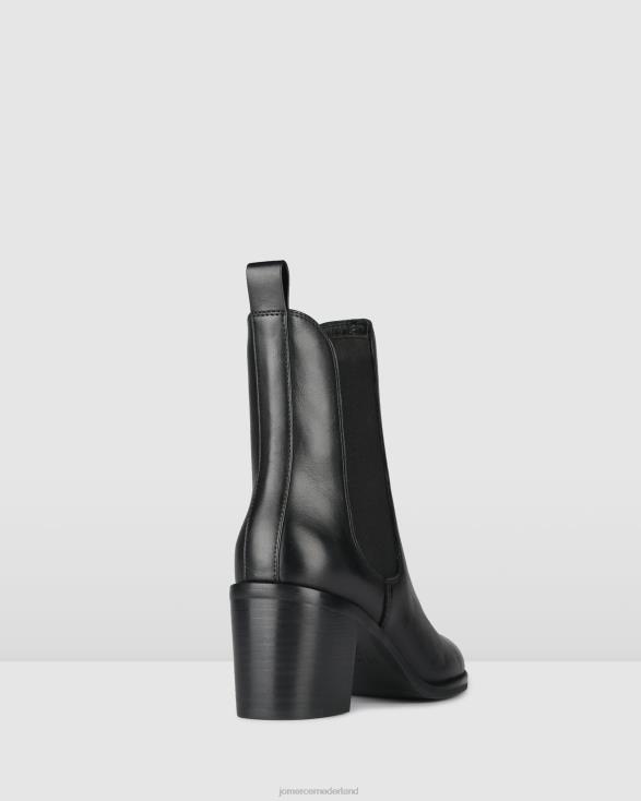 Marlowe halfhoge enkellaarsjes 46LN307 zwart leer Jo Mercer schoenen