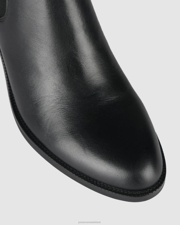 Marlowe halfhoge enkellaarsjes 46LN307 zwart leer Jo Mercer schoenen