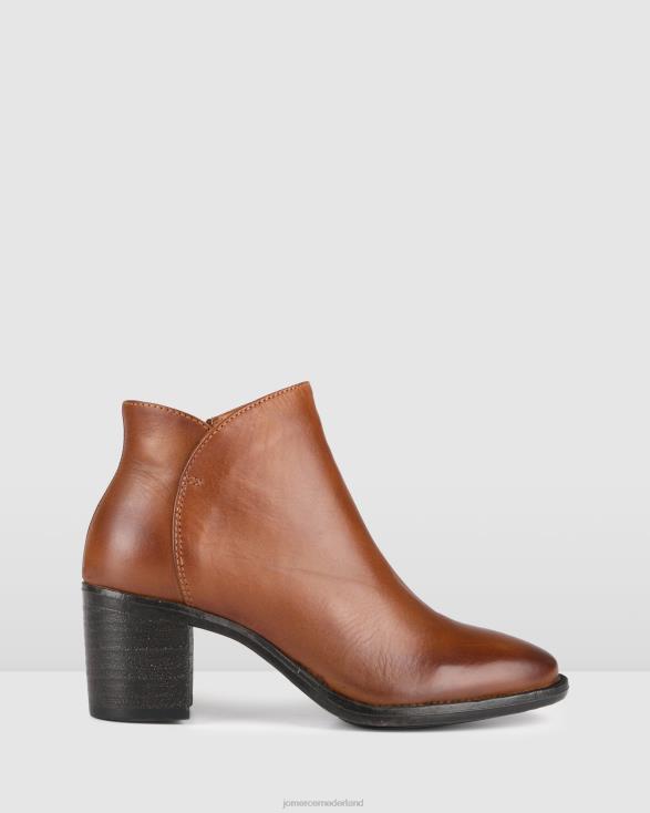 Sense halfhoge enkellaarzen 46LN354 cognac leer Jo Mercer schoenen