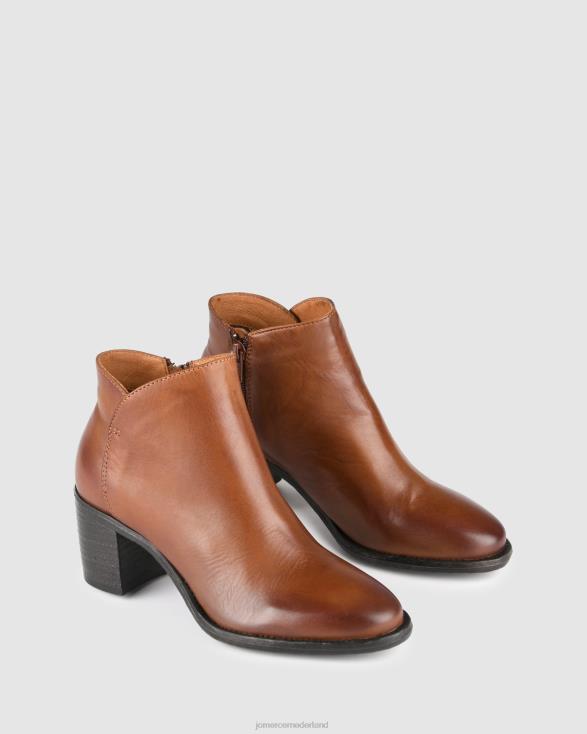Sense halfhoge enkellaarzen 46LN354 cognac leer Jo Mercer schoenen