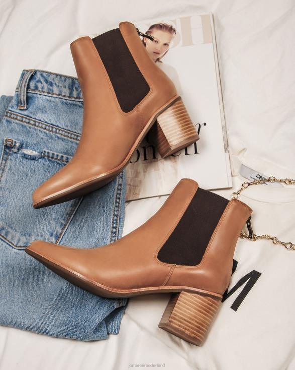 allure halfhoge enkellaarzen 46LN362 chocolade leer Jo Mercer schoenen