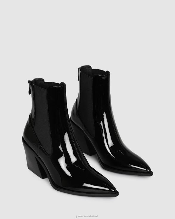 feist halfhoge enkellaarsjes 46LN335 zwart patent Jo Mercer schoenen