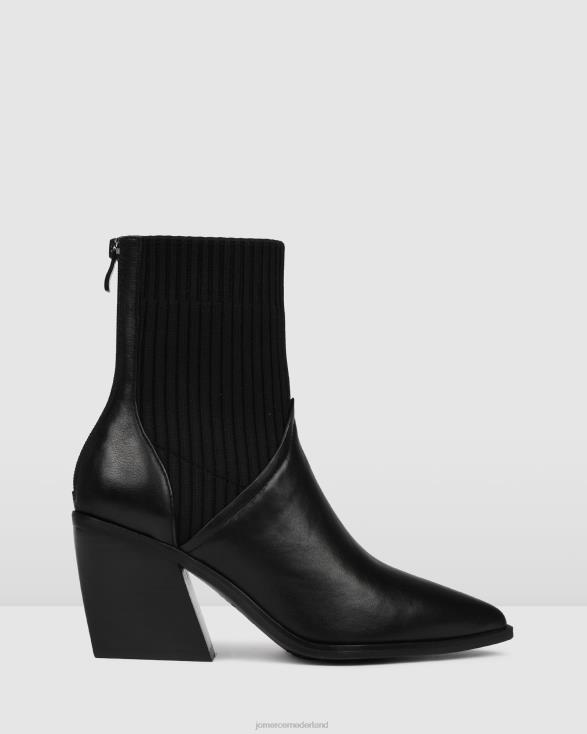 halfhoge enkellaarsjes 46LN333 zwart leer Jo Mercer schoenen