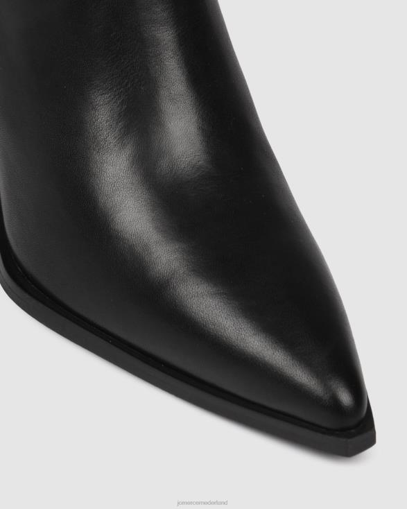 halfhoge enkellaarsjes 46LN333 zwart leer Jo Mercer schoenen