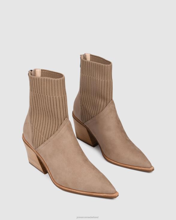 halfhoge enkellaarsjes 46LN363 taupe nubuck Jo Mercer schoenen