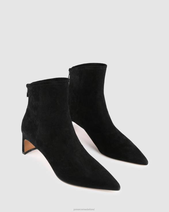 jade halfhoge enkellaarsjes 46LN320 zwart suède Jo Mercer schoenen