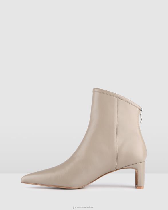 jade halfhoge enkellaarsjes 46LN321 taupe leer Jo Mercer schoenen