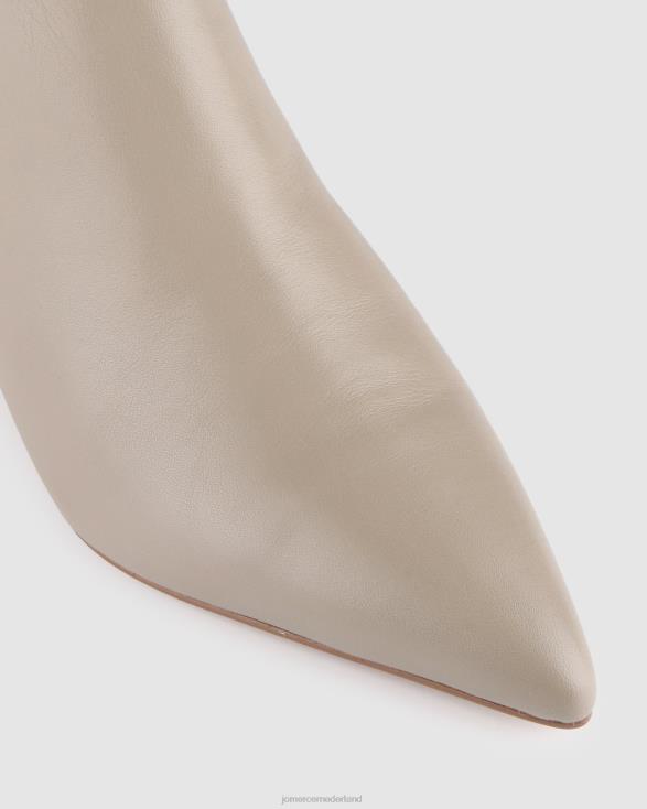 jade halfhoge enkellaarsjes 46LN321 taupe leer Jo Mercer schoenen