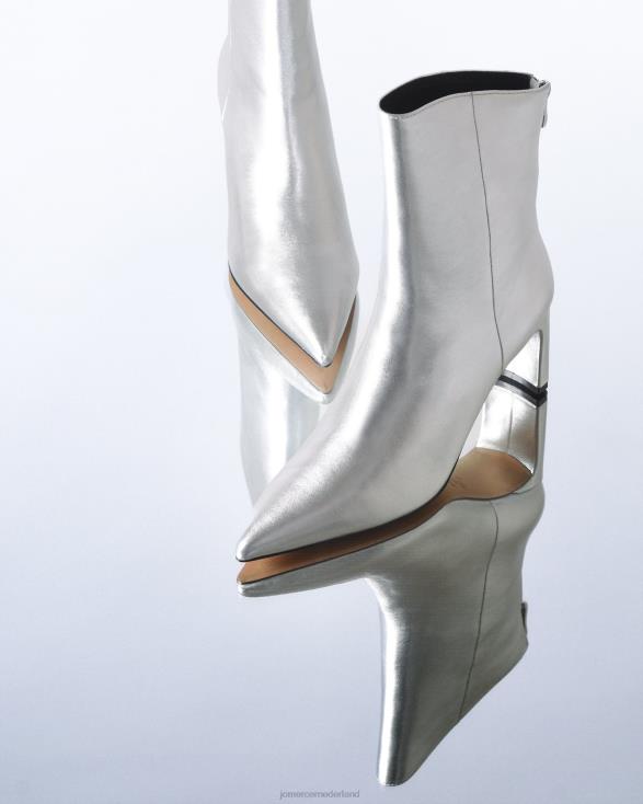 peper kalfslaarzen 46LN376 zilver leer Jo Mercer schoenen