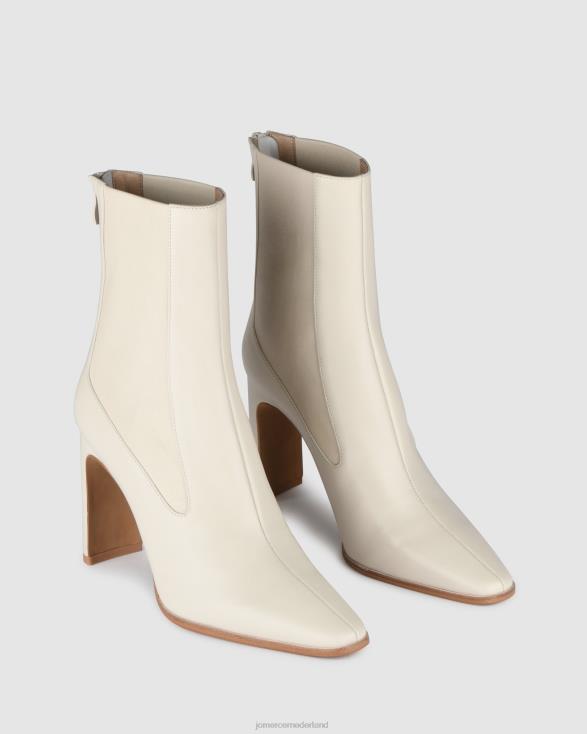 Juni hoge enkellaarzen 46LN305 gebroken wit leer Jo Mercer schoenen