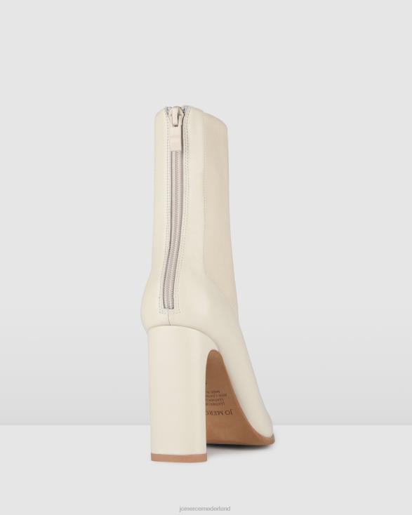 Juni hoge enkellaarzen 46LN305 gebroken wit leer Jo Mercer schoenen