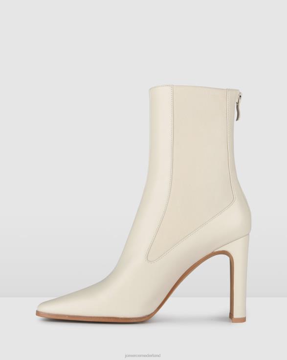 Juni hoge enkellaarzen 46LN305 gebroken wit leer Jo Mercer schoenen
