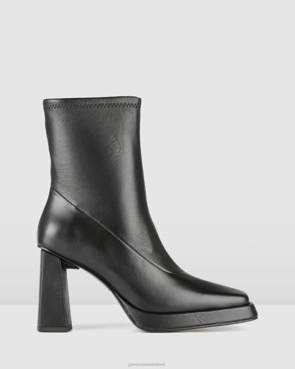 Yale hoge platform enkellaarzen 46LN293 zwart leer Jo Mercer schoenen