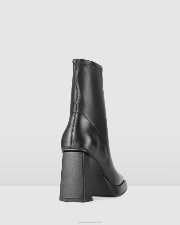 Yale hoge platform enkellaarzen 46LN293 zwart leer Jo Mercer schoenen