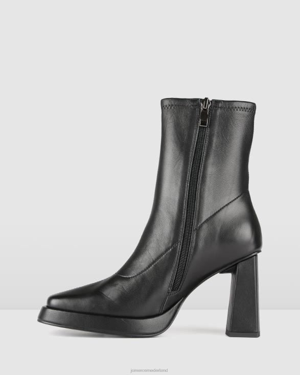 Yale hoge platform enkellaarzen 46LN293 zwart leer Jo Mercer schoenen
