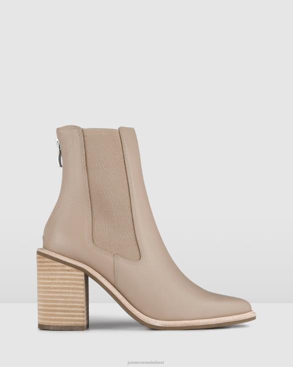 luxe hoge enkellaarsjes 46LN312 taupe leer Jo Mercer schoenen