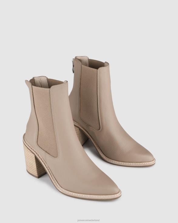 luxe hoge enkellaarsjes 46LN312 taupe leer Jo Mercer schoenen