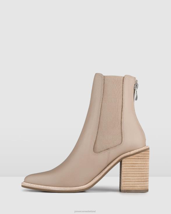 luxe hoge enkellaarsjes 46LN312 taupe leer Jo Mercer schoenen
