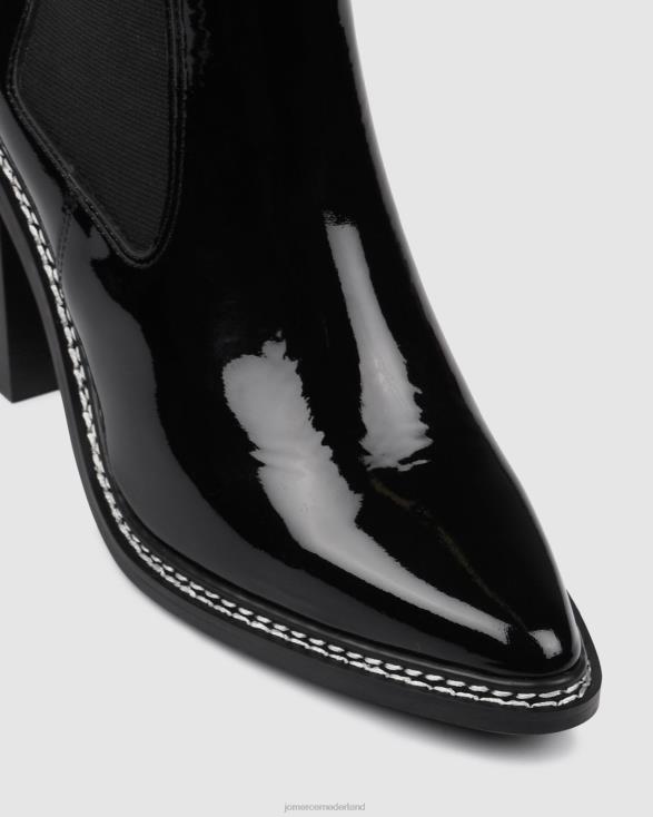 luxe hoge enkellaarsjes 46LN313 zwart patent Jo Mercer schoenen