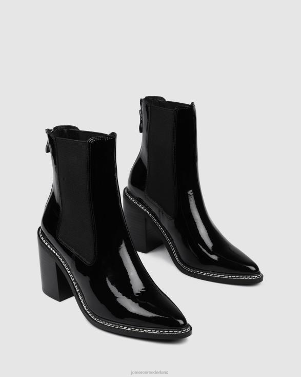 luxe hoge enkellaarsjes 46LN313 zwart patent Jo Mercer schoenen