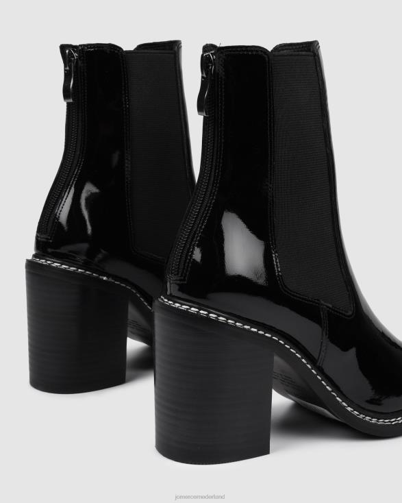 luxe hoge enkellaarsjes 46LN313 zwart patent Jo Mercer schoenen