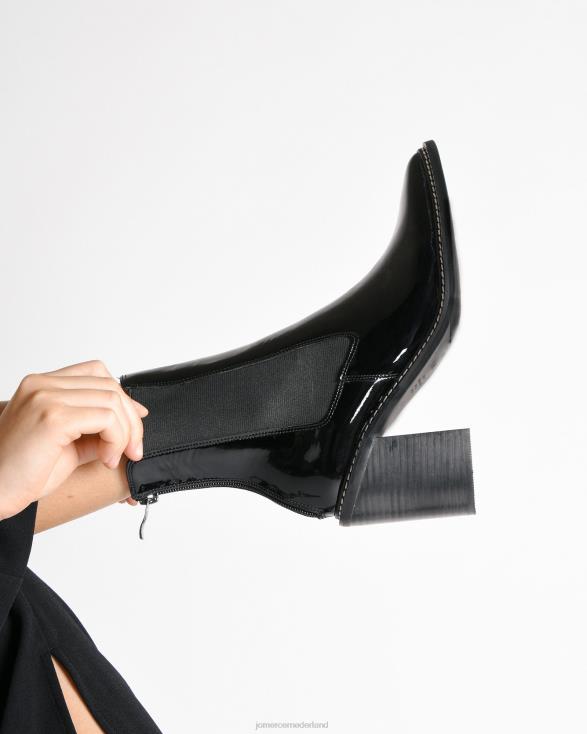 luxe hoge enkellaarsjes 46LN313 zwart patent Jo Mercer schoenen