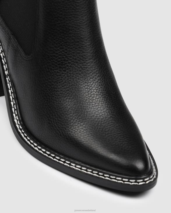 luxe hoge enkellaarsjes 46LN314 zwart leer Jo Mercer schoenen