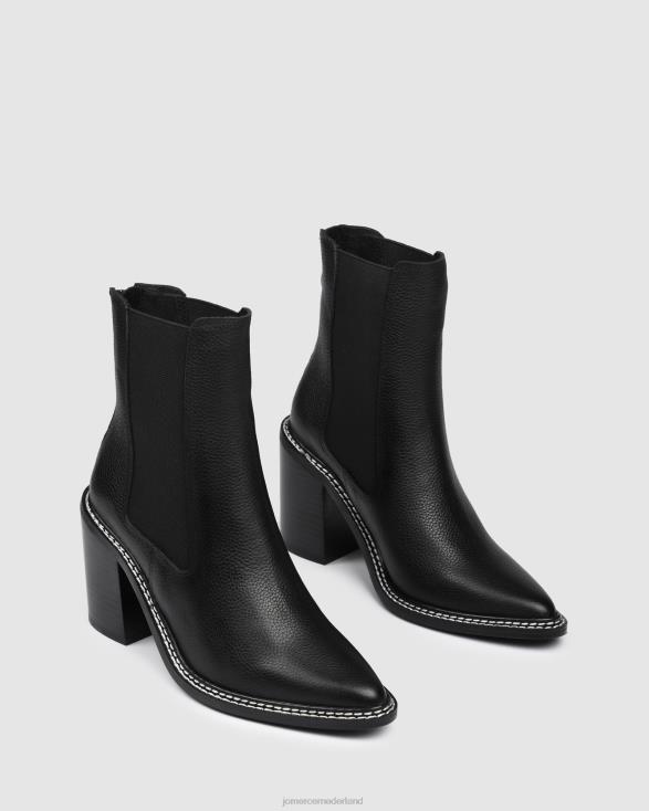 luxe hoge enkellaarsjes 46LN314 zwart leer Jo Mercer schoenen