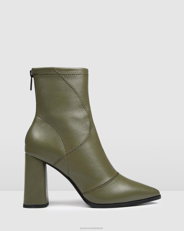 tex hoge enkellaarzen 46LN366 olijfgroen leer Jo Mercer schoenen