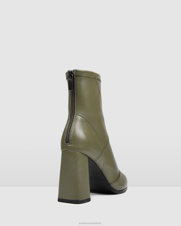 tex hoge enkellaarzen 46LN366 olijfgroen leer Jo Mercer schoenen