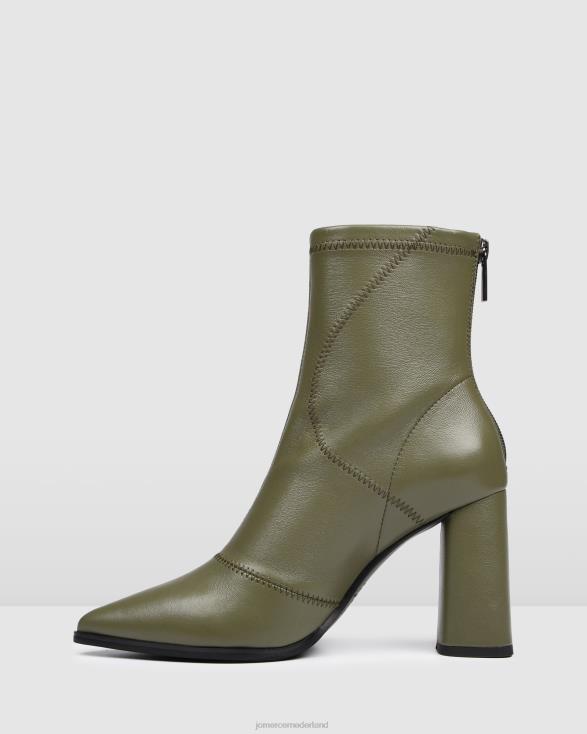 tex hoge enkellaarzen 46LN366 olijfgroen leer Jo Mercer schoenen