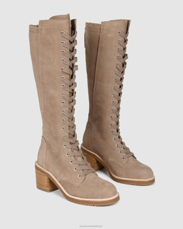 Agnes knielaars 46LN390 taupe nubuck Jo Mercer schoenen