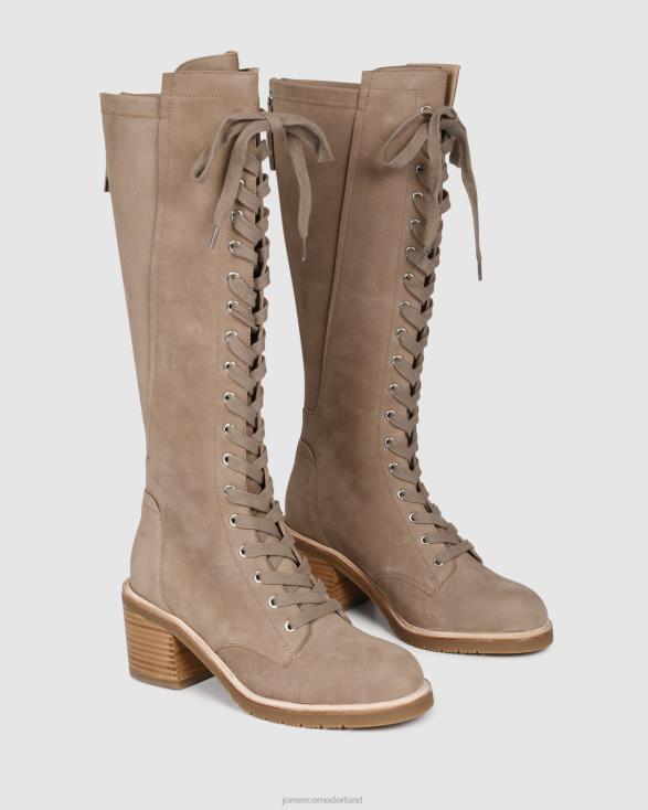 Agnes knielaars 46LN390 taupe nubuck Jo Mercer schoenen