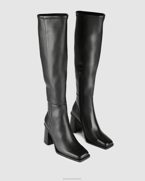 Kahlo-knielaarzen 46LN367 zwart leer Jo Mercer schoenen