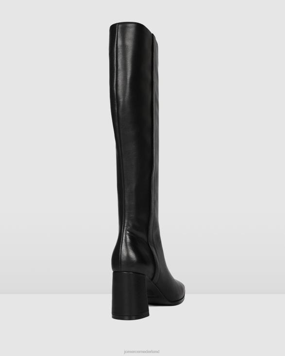 Nelly knielaarzen 46LN384 zwart leer Jo Mercer schoenen
