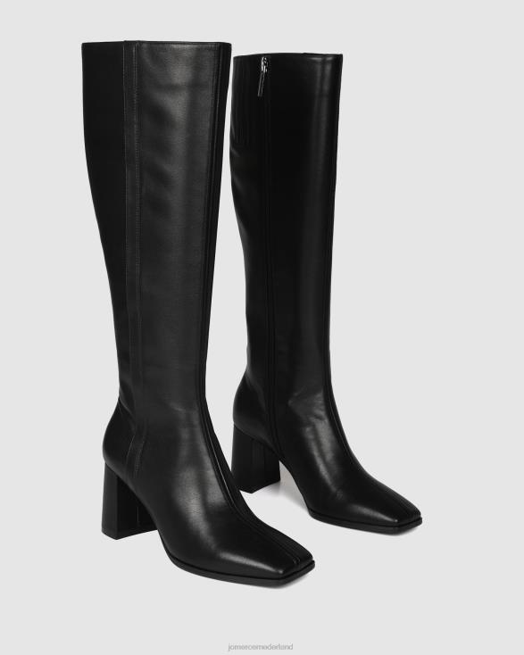 Nelly knielaarzen 46LN384 zwart leer Jo Mercer schoenen