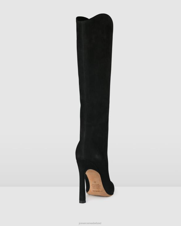 Riviera-knielaarzen 46LN379 zwart nubuck Jo Mercer schoenen