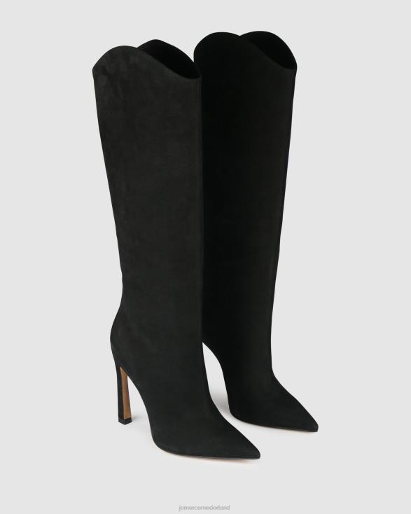 Riviera-knielaarzen 46LN379 zwart nubuck Jo Mercer schoenen