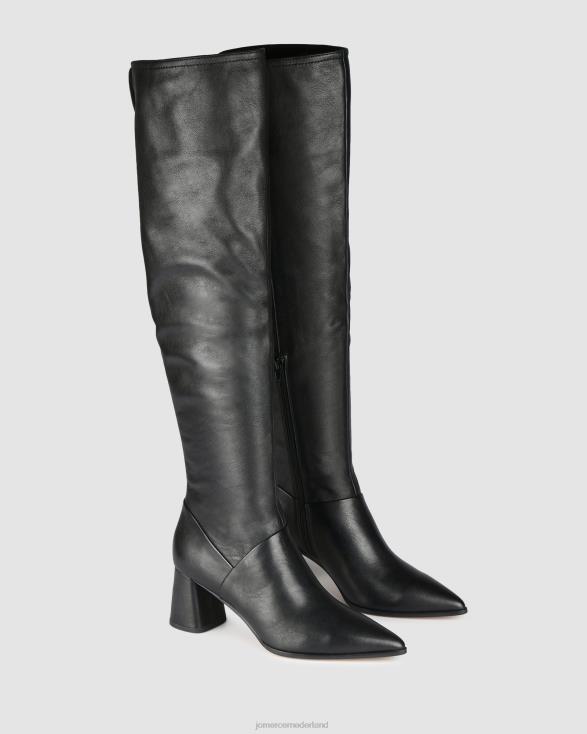gin overknee laarzen 46LN393 zwart leer Jo Mercer schoenen